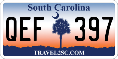 SC license plate QEF397
