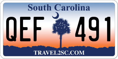 SC license plate QEF491