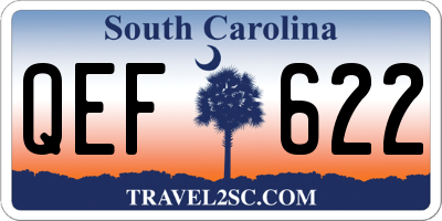 SC license plate QEF622