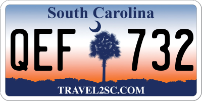 SC license plate QEF732