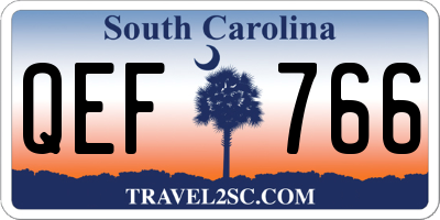 SC license plate QEF766