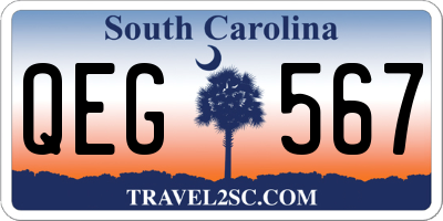 SC license plate QEG567
