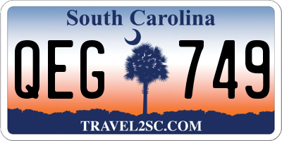 SC license plate QEG749