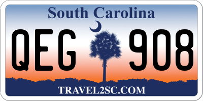 SC license plate QEG908