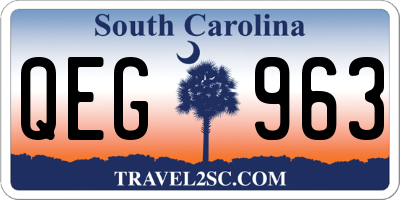 SC license plate QEG963