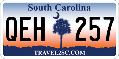 SC license plate QEH257