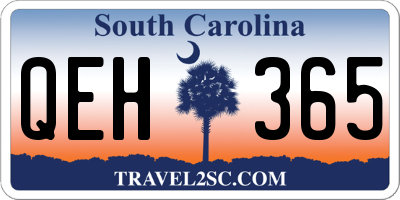 SC license plate QEH365