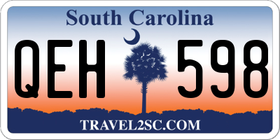SC license plate QEH598