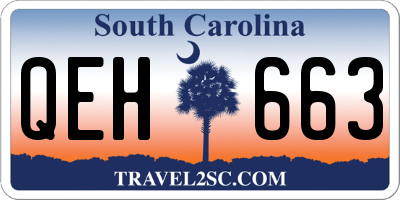 SC license plate QEH663