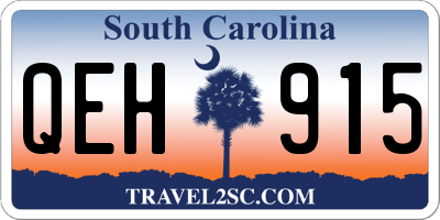 SC license plate QEH915