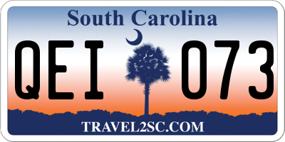 SC license plate QEI073