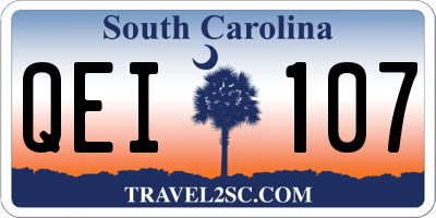 SC license plate QEI107
