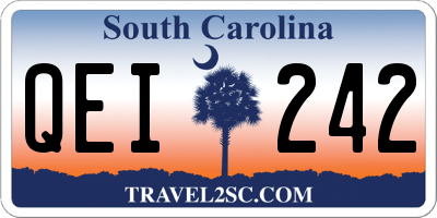 SC license plate QEI242