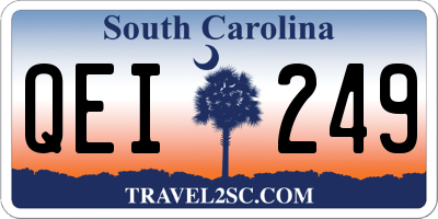SC license plate QEI249