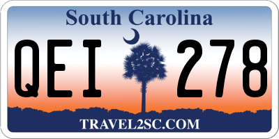 SC license plate QEI278