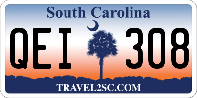 SC license plate QEI308