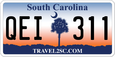 SC license plate QEI311