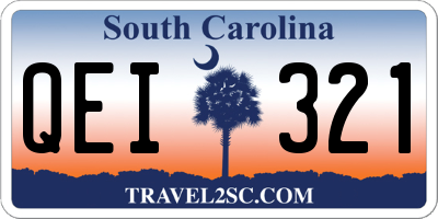SC license plate QEI321