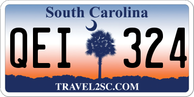 SC license plate QEI324