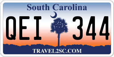 SC license plate QEI344