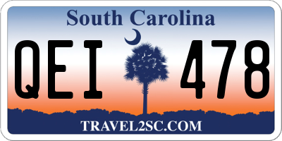 SC license plate QEI478
