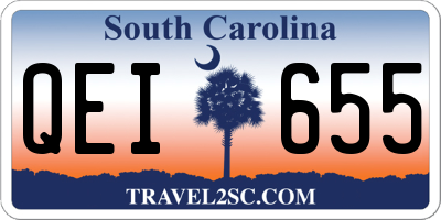 SC license plate QEI655