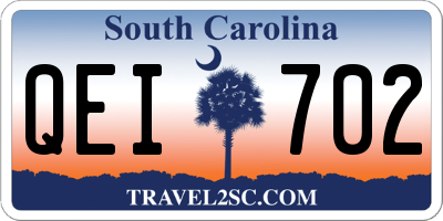 SC license plate QEI702