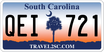 SC license plate QEI721