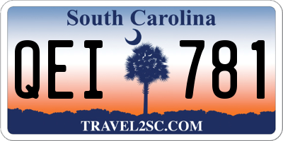 SC license plate QEI781