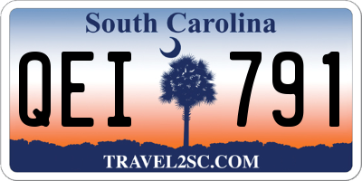 SC license plate QEI791