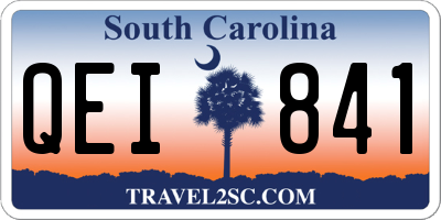 SC license plate QEI841