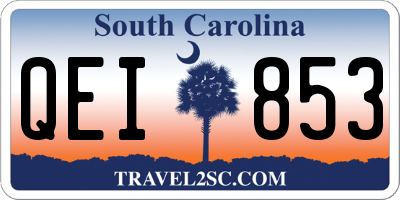 SC license plate QEI853