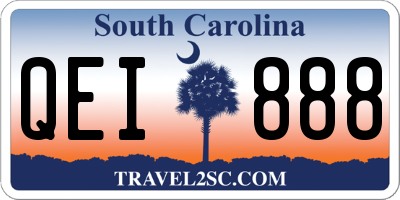 SC license plate QEI888