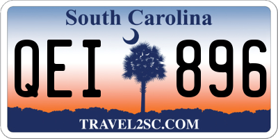 SC license plate QEI896