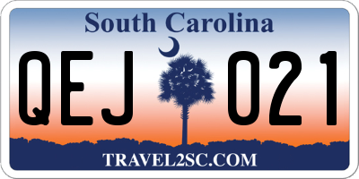 SC license plate QEJ021