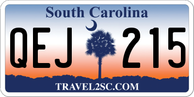SC license plate QEJ215