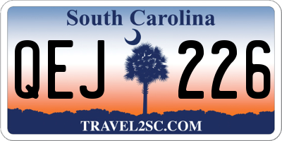 SC license plate QEJ226