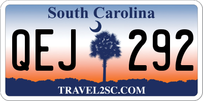SC license plate QEJ292