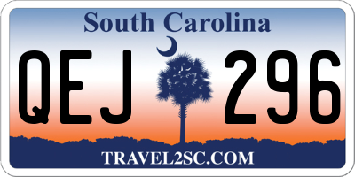 SC license plate QEJ296