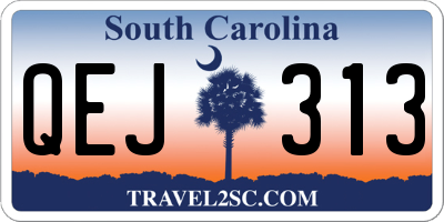 SC license plate QEJ313