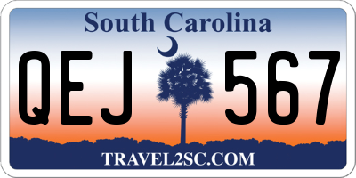 SC license plate QEJ567