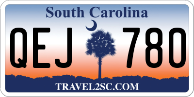 SC license plate QEJ780