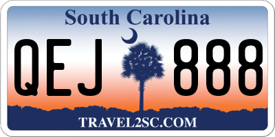 SC license plate QEJ888