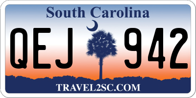 SC license plate QEJ942