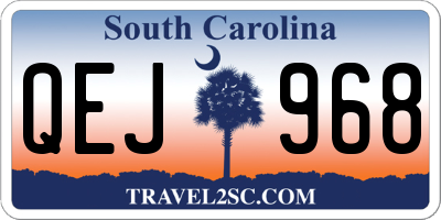 SC license plate QEJ968