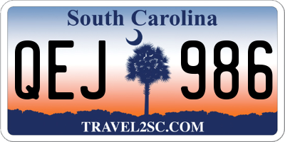 SC license plate QEJ986