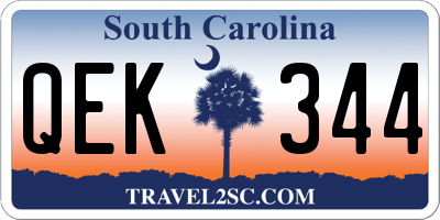 SC license plate QEK344