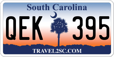 SC license plate QEK395