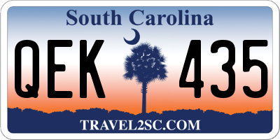 SC license plate QEK435