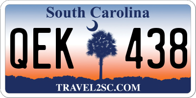 SC license plate QEK438